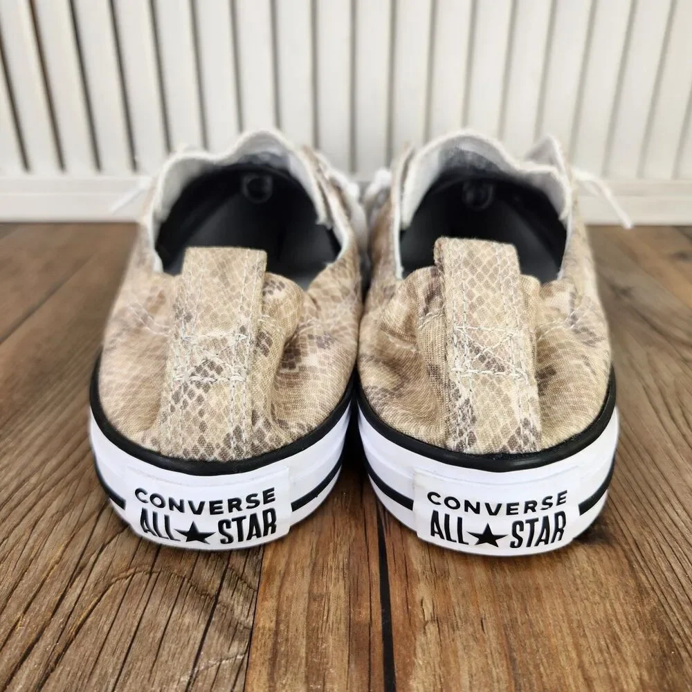 Converse All Star Shoreline Sneakers Womens Size 8.5 Snake Print Shoes 571139F